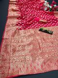 Silk Saree Red Banarsi Silk Finish Kanjiviram Saree Saree #5481895